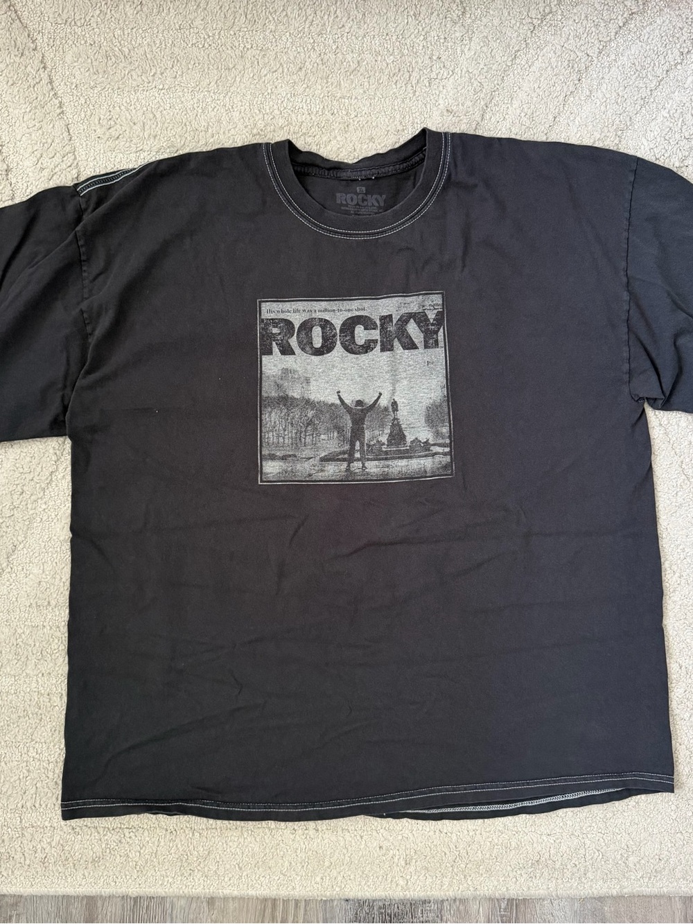 Rocky Black/Gray Graphic Short Sleeve Tee